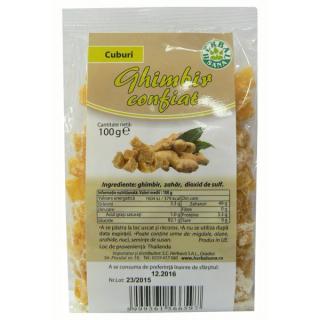 Ghimbir confiat, 100gr - Herbavit