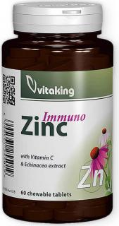 Immuno zinc cu vit. c si echinaceea 60cpr mast. - Vitaking