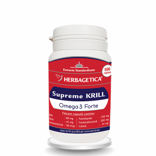 Krill oil supreme omega 3 forte 30cps - Herbagetica
