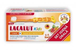 Lacalut kids 2-6 ani pasta dinti 55ml + periuta - Lacalut