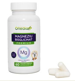 Magneziu bisglicinat premium 60 cps vegetale - Onedia