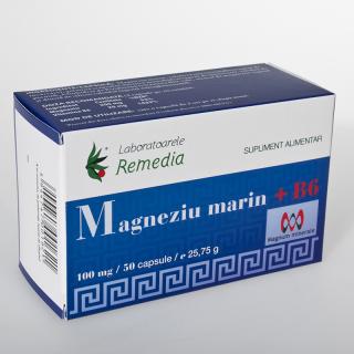 Magneziu marin+b6 100mg 50cps - Remedia