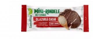 Mini rondele orez glazura cacao fara zahar 24gr (xylitol) - Sano Vita