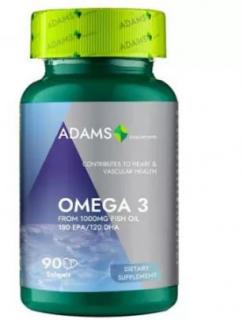 Omega 3 supreme 1000mg 90 cps gelatinoase - Adams Vision