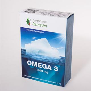 Omega 3 ulei de peste 1000mg 30cps moi - Remedia