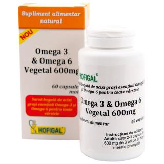 Omega 3omega 6 vegetal 600mg 60cps moi - Hofigal