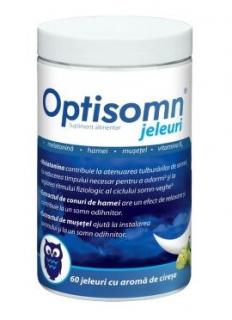 Optisomn jeleuri pentru somn cu aroma de cirese 60 buc - Zdrovit