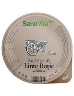 Pasta vegetala din linte rosie clasic 100gr - Sano Vita