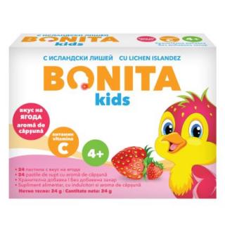 Pastile de supt cu aroma de capsunI pentru copii, 24 bucatI - Bonita