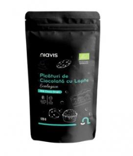 Picaturi ciocolata cu lapte bio 125gr - Niavis