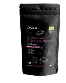 Picaturi ciocolata neagra bio 125 gr - Niavis