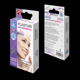 Plasturi antiherpetici minut 15buc cut - Vision Trading