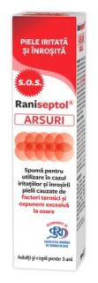 Raniseptol spuma arsuri sos 20%panthenol 150ml - Zdrovit
