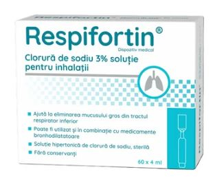 Respifortin clorura sodiu 3% inhalatii 4ml 60fiole - Zdrovit