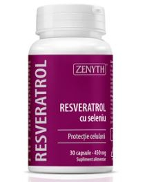 Resveratrol cu seleniu 450mg 30cps - Zenyth Pharmaceuticals