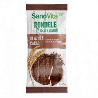 Rondele grau cu glazura cacao 66gr - Sano Vita