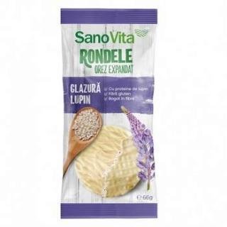 Rondele orez glazura lupin 66gr - Sano Vita