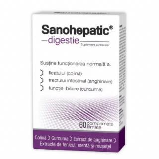 Sanohepatic digestie 60cpr filmate - Zdrovit