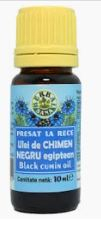 Ulei chimen negru presat la rece 100% pur, 10ml  - Herbavit