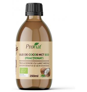 Ulei de cocos mct fractionat eco 250ml - Pronat