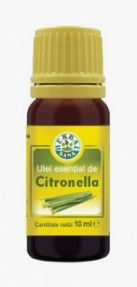 Ulei esential de citronella 100% pur, 10ml  - Herbavit