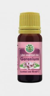 Ulei esential de geranium 100% pur, 10ml  - Herbavit