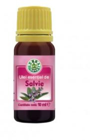 Ulei esential de salvie  100% pur, 10ml  - Herbavit