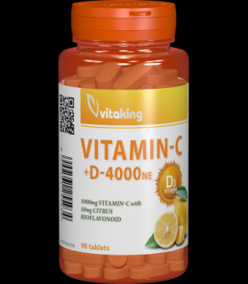 Vit.c 1000mg+vit.d 4000mg+bioflavonoide 90cpr - Vitaking