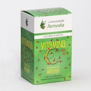 Vitamina c 1000mg macese 10dz - Remedia