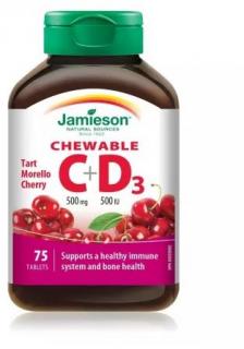 Vitamina c 500mg + d3 500ui cirese 75cpr masticabile - Jamieson