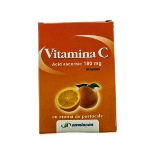 Vitamina C cu portocale 180mg 20 comprimate