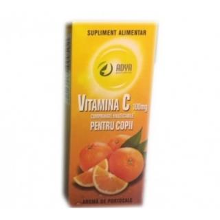 Vitamina c portocala copii 100mg 30cpr - Adya Green Pharma