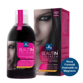 Beautin Colagen lichid cu Capsuni si Vanilie + Magneziu 500ml Myelements