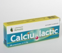 Calciu Lactic 500mg 20cpr Remedia