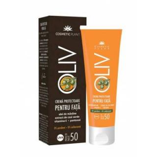 Crema protectoare pentru fata spf 50 Oliv 50ml Cosmetic Plant