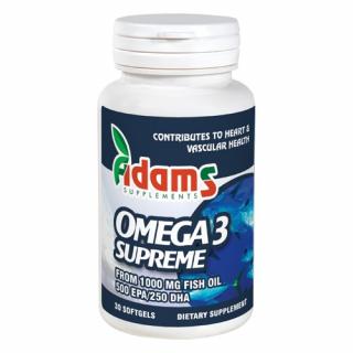 Omega 3 Supreme 500EPA 250DHA 30cps. Adams Supplements