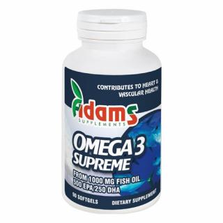 Omega 3 Supreme 500EPA 250DHA 90cps. Adams Supplements