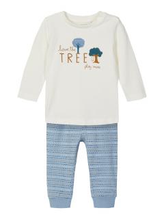 Compleu bebelusi bluza si pantaloni bumbac organic Leonardo