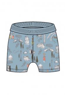 Pantaloni scurti bebelusi bumbac organic - Name It Helge Blue