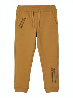 Pantaloni trening copii bumbac organic baieti Name It Lanis mustar