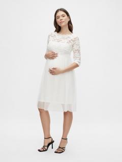 Rochie eleganta alba gravide - Mamalicious Mivana Mesh 3 4