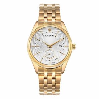 Ceas barbatesc Chenxi Casual Clasic Fashion Business Quartz Auriu