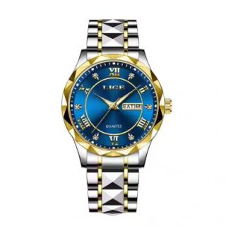 Ceas barbatesc de mana Lige Elegant Casual Fashion Analog Quartz Argintiu Albastru