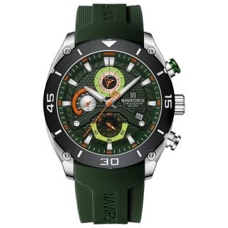 Ceas barbatesc de mana Naviforce Sport Casual Fashion Afisare data Cronograf Verde