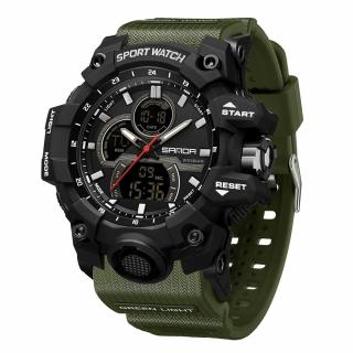 Ceas barbatesc de mana Sanda Stil Militar Army Sport Fashion Multifunctional Verde