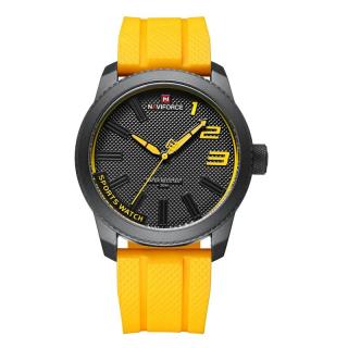 Ceas barbatesc Naviforce Military Sport Quartz Analog Silicon Galben