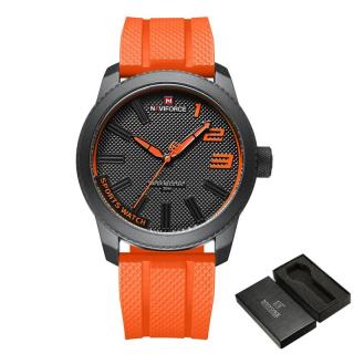 Ceas barbatesc Naviforce Military Sport Quartz Analog Silicon Portocaliu