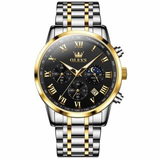 Ceas barbatesc Olevs Cronograf Data Elegant Quartz Analog Otel