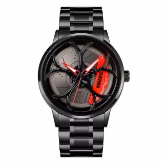 Ceas barbatesc Skmei Inox Spinner Analog Quartz Otel Negru