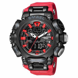 Ceas barbatesc Smael Sport Dual time Afisaj Analog Digital Rosu